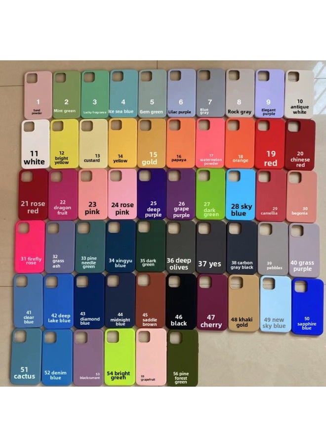 Generic - Suitable For iphone16 Solid Silicone Phone Case For Apple 15 Official Same Liquid 14 All-inclusive 13 Drop-resistant Case-Color:Black [with Packaging Box + Label]-Applicable Models:For iphone14promax - Image 1