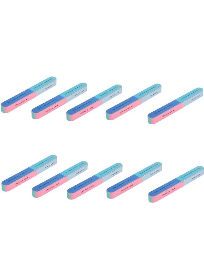 Generic 10 PCS Multi-Sided Nail File Set with Polished Sponge Sand Bars - Perfect for Nail Art and Polish  - Image 1