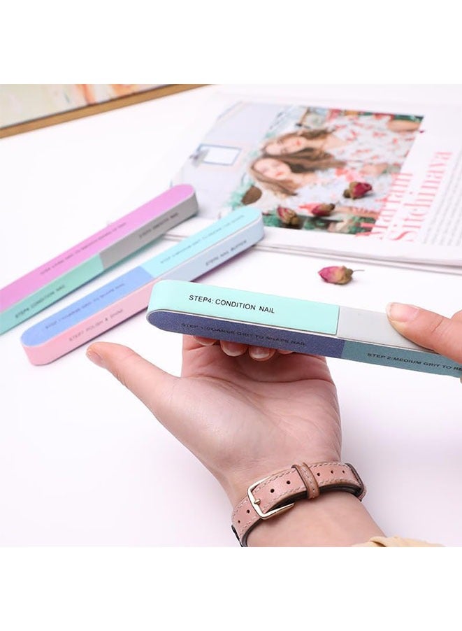 Generic 10 PCS Multi-Sided Nail File Set with Polished Sponge Sand Bars - Perfect for Nail Art and Polish  - Image 2