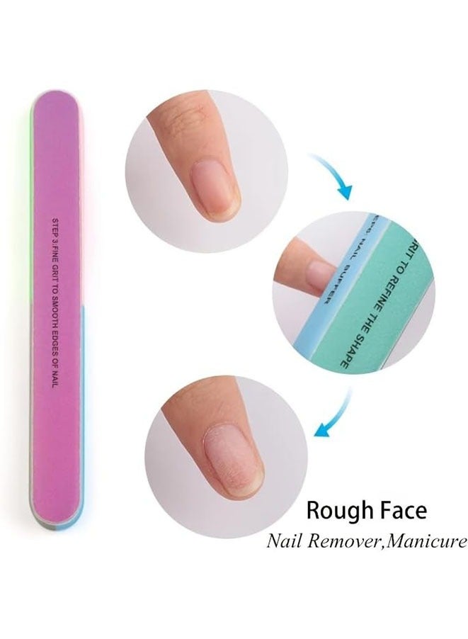 Generic 10 PCS Multi-Sided Nail File Set with Polished Sponge Sand Bars - Perfect for Nail Art and Polish  - Image 4