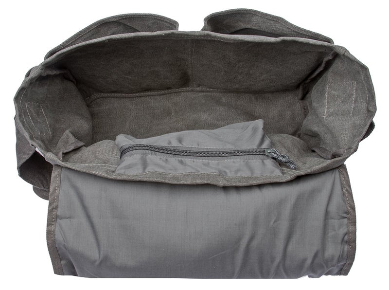 Sweetbriar Classic Vintage Messenger Bag - Original Heavyweight Cotton Canvas Gray Shoulder Bag with Upgraded Features - Grey - Image 4