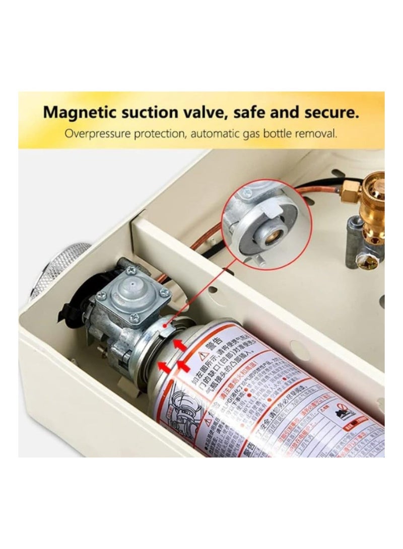 Macon Portable Single Burner Butane Gas Stove, Compact Outdoor Camping Cooker, Auto Ignition, Windproof Design, Safety Shut-Off , Ideal for Home, Picnic, Hiking & Travel. - Image 4