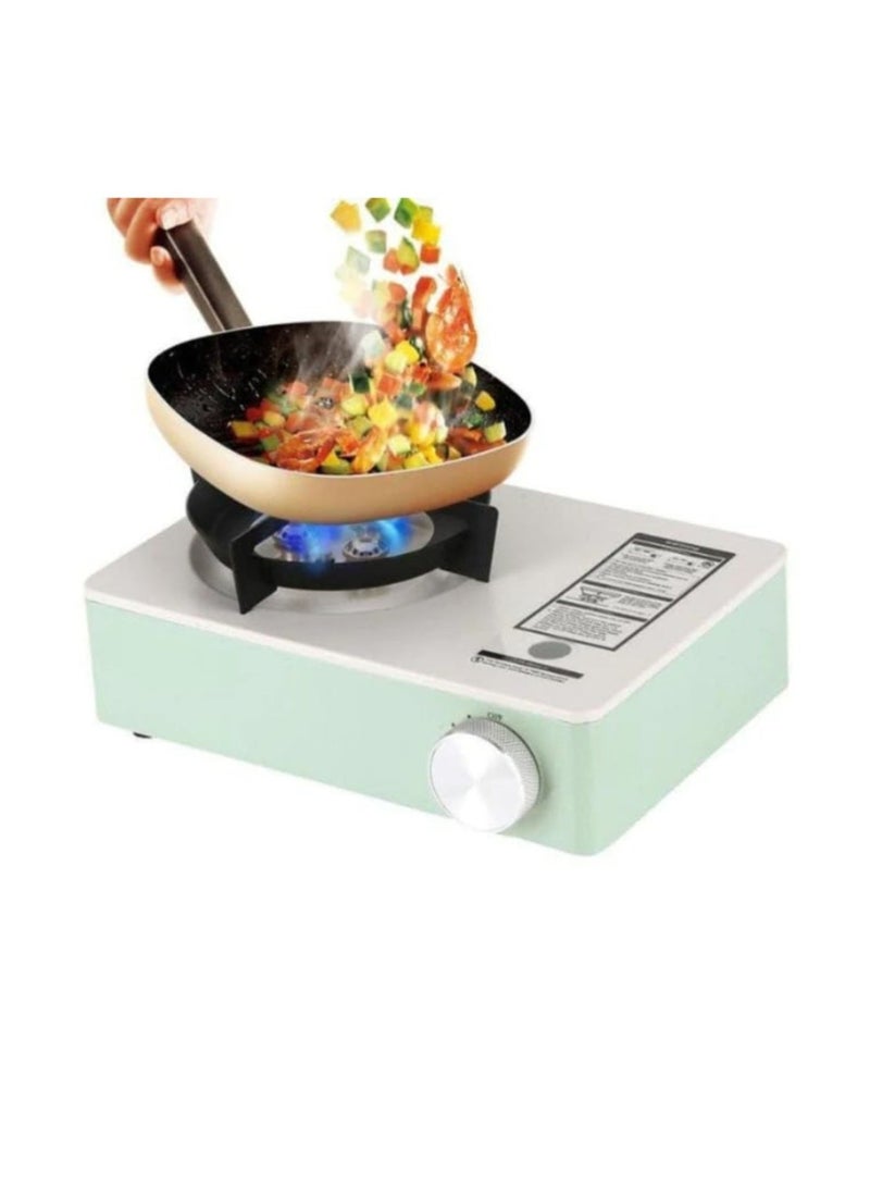 Macon Portable Single Burner Butane Gas Stove, Compact Outdoor Camping Cooker, Auto Ignition, Windproof Design, Safety Shut-Off , Ideal for Home, Picnic, Hiking & Travel. - Image 1