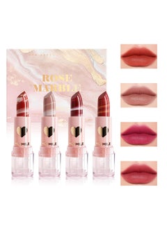 Charm Kiss 4 Colors Velvet Mist Lipsticks Gift SetRose Marble Love Lipstick Longwearing Nonstick Cup High Pigment LipstickThanks For the Love Lip Set For Women Teen Girls  Gift Box  VeganCruelty Free 