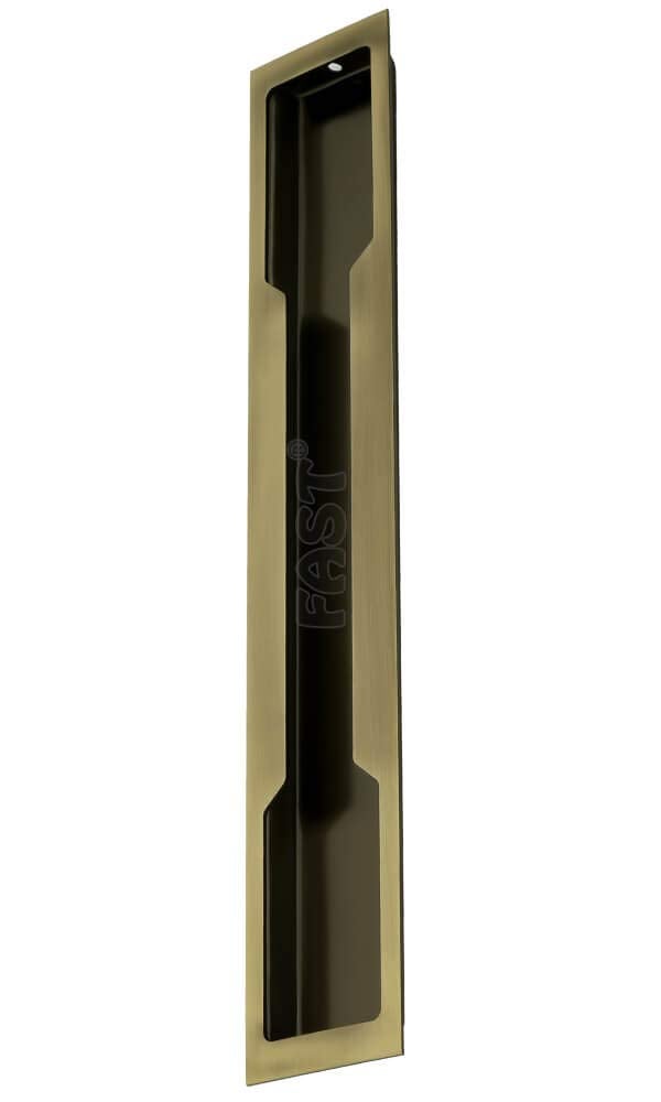 FAST CSH01 Steel Brass Antique Concealed Sliding Door Handle for Wardrobe & Cupboard Cabinet Doors Pull, Move The Door Aside and Dresser, Kitchen Drawers. (12 Inch) - Image 3