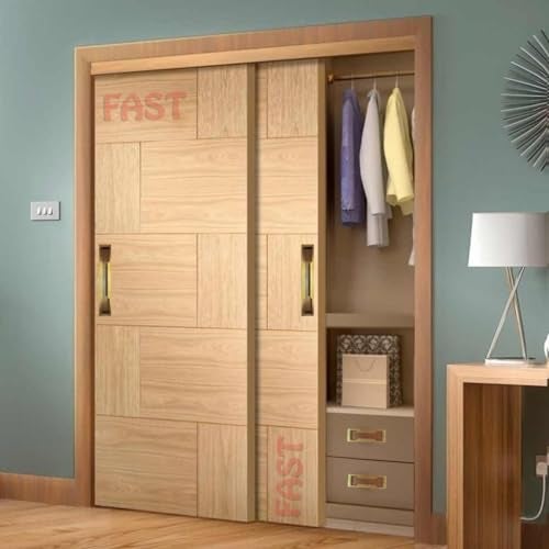FAST CSH01 Steel Brass Antique Concealed Sliding Door Handle for Wardrobe & Cupboard Cabinet Doors Pull, Move The Door Aside and Dresser, Kitchen Drawers. (12 Inch) - Image 4