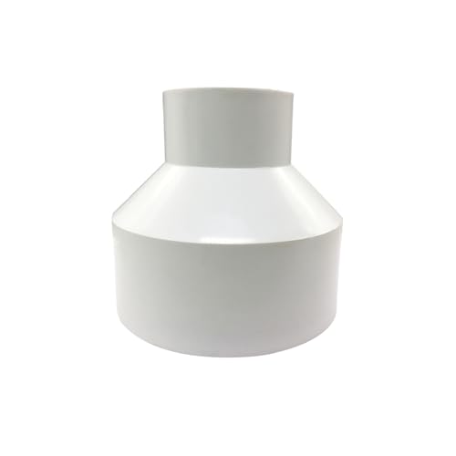 Fitvell 4" x 2" PVC DWV Reducer Coupling Adapter (Socket x Socket) Schedule 40 Slip Reducing Coupling Pipe Fittings for Home Sewer Plumbing - Image 1