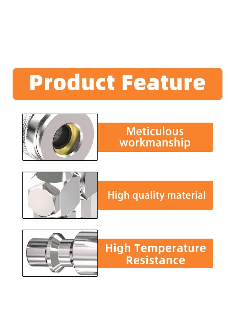 SOLARAE موصلات خرطوم الهواء 2 طريقة موزع خرطوم الهواء ملحقات 1/4 بوصة NPT ملحقات ضاغط الهواء مقاومة ضغط عالية مانيفولد الهواء دوار 360 درجة موصلات ملحقات ضاغط الهواء - Image 4