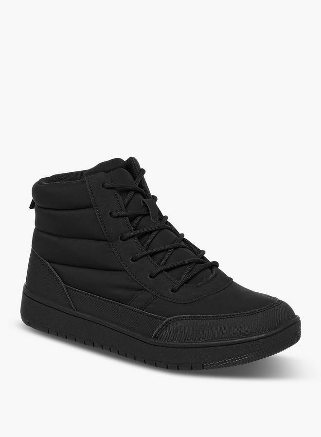 Mister Duchini Boys Quilted Lace-Up Ankle Length Boots - Image 2