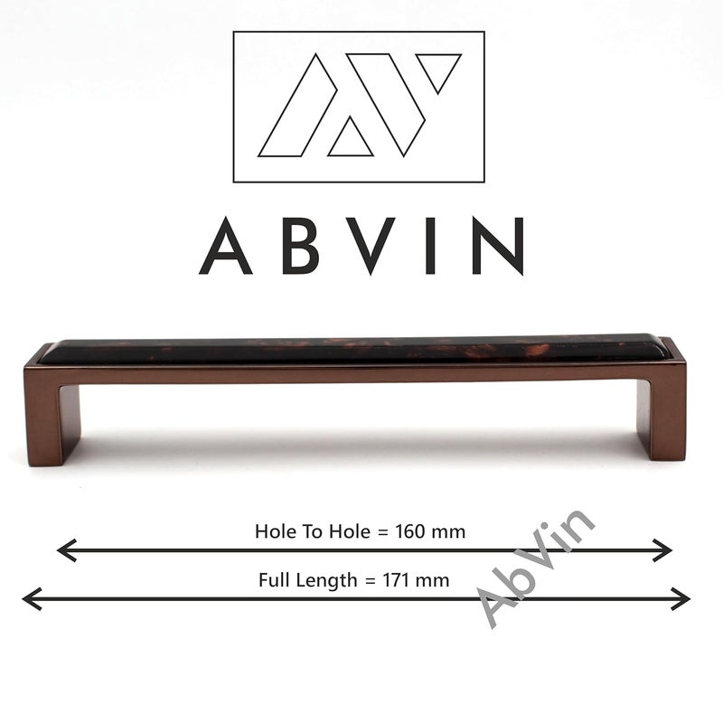 ABVIN ABVIN Premium Marble Rose Gold Copper Handles Modern Cabinet Hardware Furniture Pulls for Doors Cabinets Cupboards Drawers 1 pcs 67 inch  - Image 3
