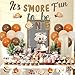 Balterever Smore Birthday Party Decorations with Smores Birthday Party Banner Garland Its Smore Fun to Be One Cake Cupcake Toppers for Camping Smore First Birthday Party Supplies - Image 4
