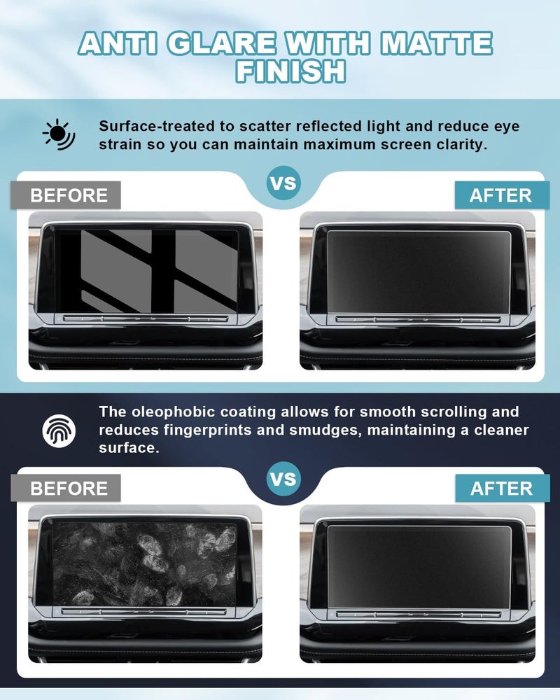 CDEFG Matte Anti Glare for 2024 2025 2026 VW Atlas Screen Protector 12-Inch, Tempered Glass for 2024 2025 2026 Volkswagen Atlas Cross Sport Accessories Screen Cover Anti-Fingerprint 9H Hardness - Image 2