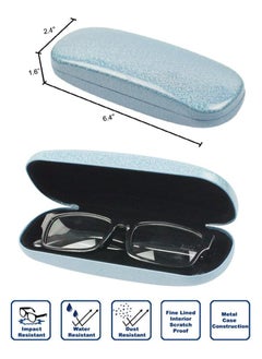 Oasisgalore 3pcs Hard Shell Glasses Cases with Cleaning Cloth for Eyeglasses and Sunglasses (One Size)  - Image 2