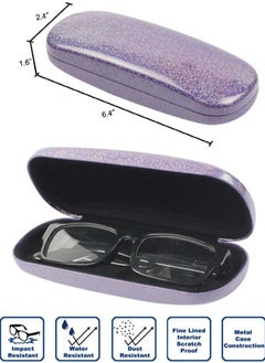 Oasisgalore 3pcs Hard Shell Glasses Cases with Cleaning Cloth for Eyeglasses and Sunglasses (One Size)  - Image 3