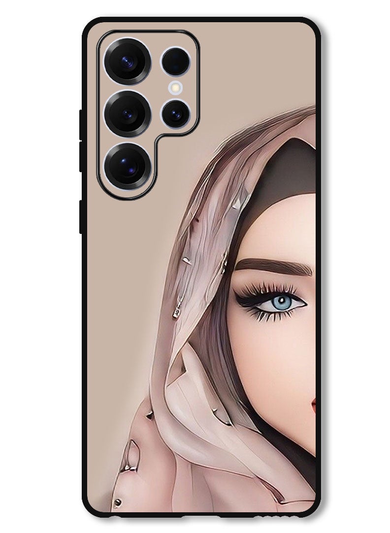 Theodor Protective Case Anti Scratch Shock Proof Bumper Cover For Samsung Galaxy S25 Ultra Girl Half Face - Image 1