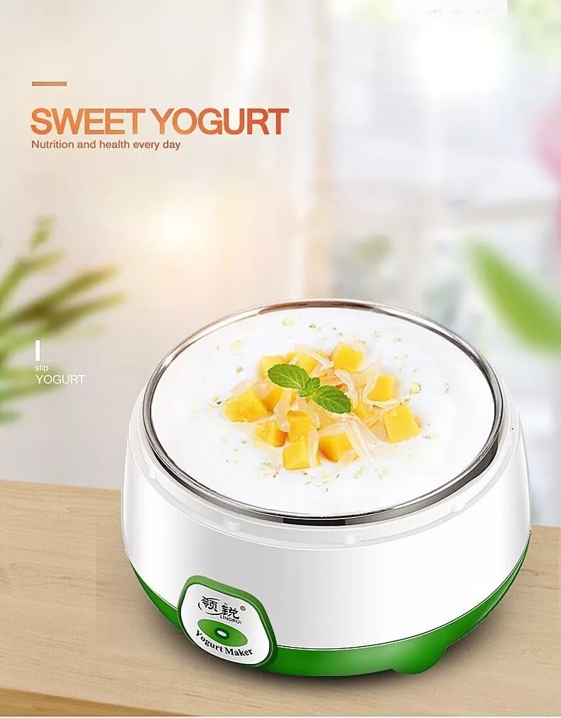 KANISYA Yogurt Maker Machine, Stainless Steel Liner Automatic Digital Yogurt Maker Machine, Electric Curd Maker Machine for Home Kitchen, Stainless Steel Inner DIY Yoghourt Dahi Maker Container 900ml - Image 5