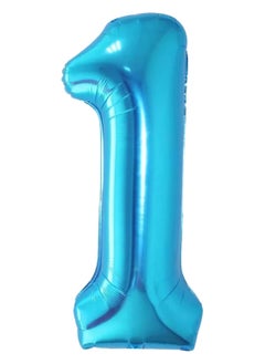 KATCHON Blue Number 1 Balloon for 1st Birthday or Anniversary Decoration 40 Inch  - Image 1