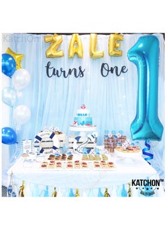 KATCHON Blue Number 1 Balloon for 1st Birthday or Anniversary Decoration 40 Inch  - Image 4