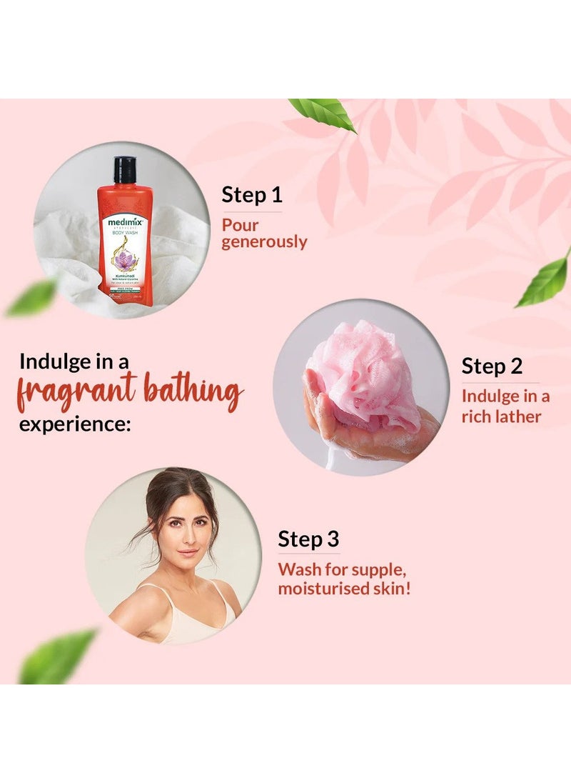 Medimix Kumkumadi Body Wash with Natural Glycerine 300ml  - Image 3