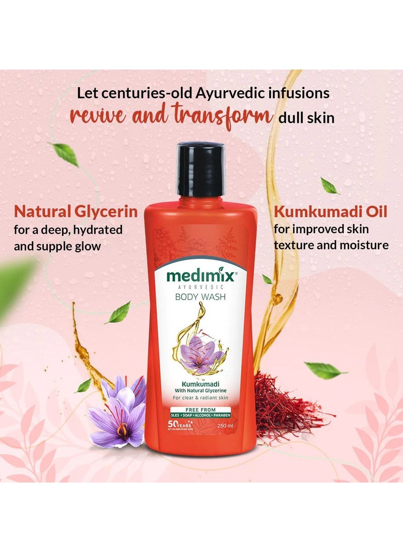Medimix Kumkumadi Body Wash with Natural Glycerine 300ml  - Image 4