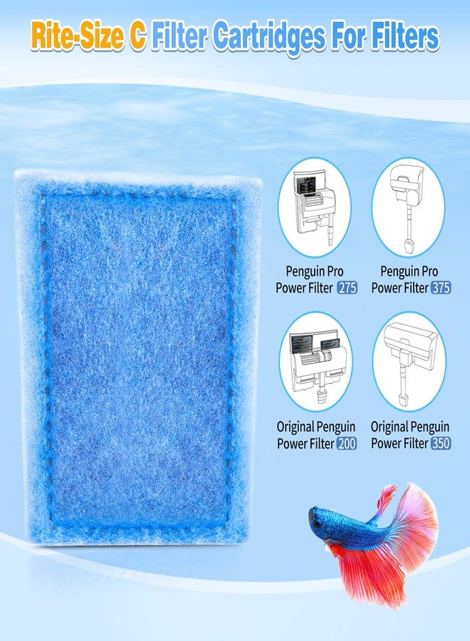 عبوات فلاتر Umlecoa من نوع Rite-Size C (8/16/32) متوافقة مع فلاتر MarineLand Penguin PRO Power 275/375 وفلاتر Penguin Power الأصلية 200/350 - خراطيش فلاتر بديلة من نوع Rite-Size C - Image 2