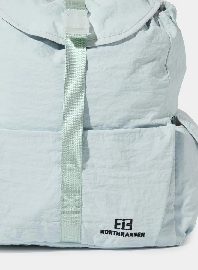 Styli  Light Blue Crinkled Backpack with Rope Trim for Women | Best Price UAE