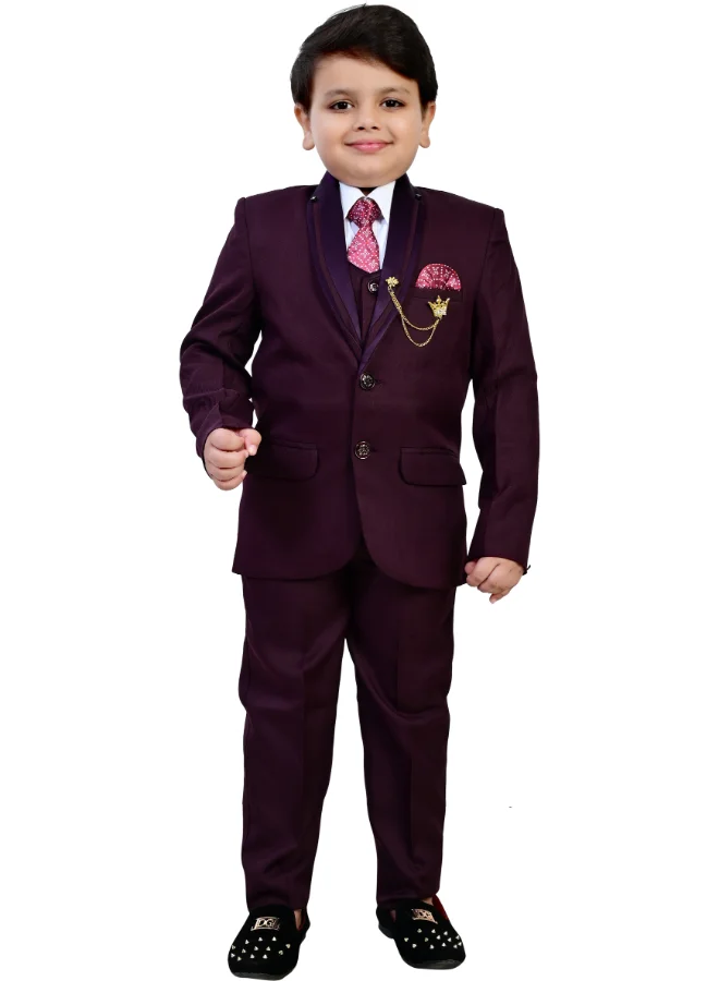 BT DEZINES Wine 5-Piece Suit Set For Boys