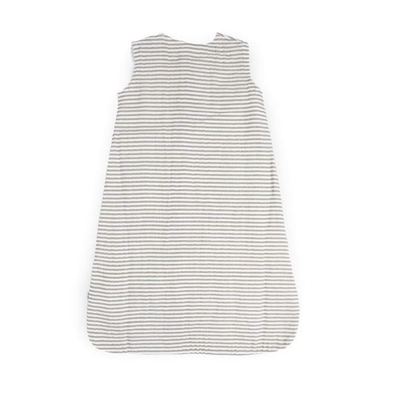 Little Unicorn 6-12 Month Premium Muslin Sleep Sack 1.1 TOG | Soft & Breathable Muslin Cotton for safer sleep | 2 way zipper (Grey Stripe) - Image 5