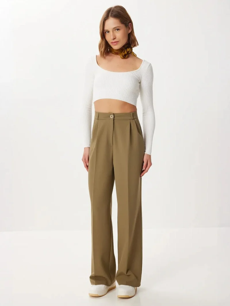 إسطنبول الساحرة ISTANBUL High Waist Pleated Palazzo Pants