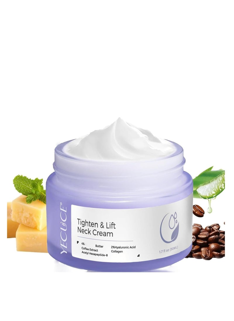 Yecuce Neck Firming Cream Tighten and Lift Neck Cream Neck Creams for Tightening and Firming Neck and Décolleté Neck Cream- Moisturizes Lifting & Recovery – 1.7oz 