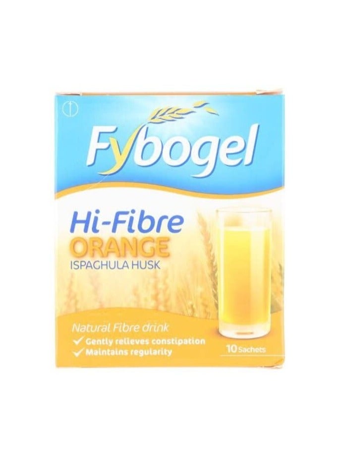Fybogel Hi Fibre Orange Constipation Relief 10 Sachets - Image 1