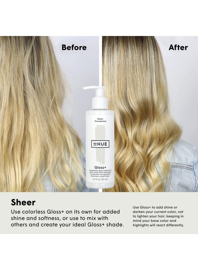 dpHUE Gloss+ Sheer 6.5 Oz Unpigmented Deep Conditioner & Gloss+ Shade Diluter Add Shine To Natural Or Colortreated Hair Glutenfree Vegan - Image 5