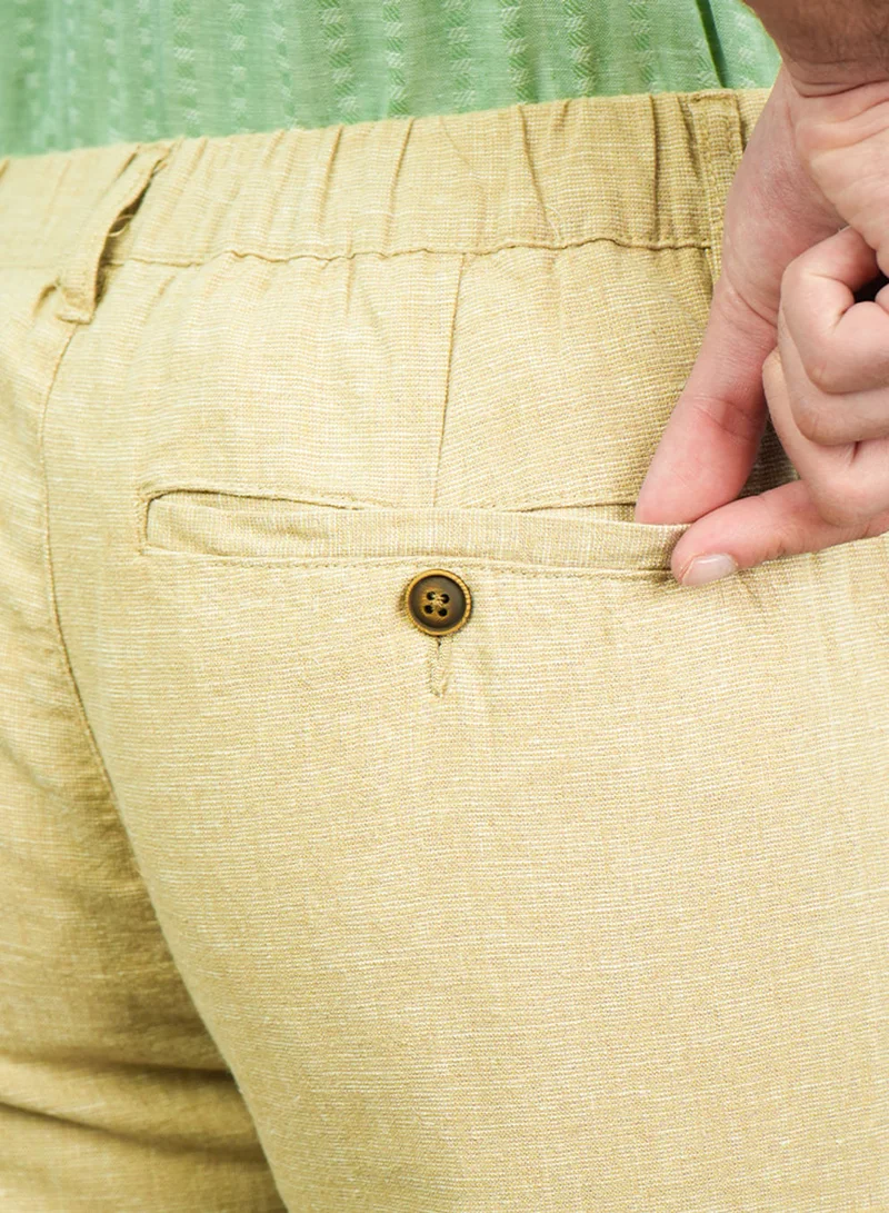 GIORDANO  Men's Slim Taper Linen Cotton Khakis for Men | Best Price UAE