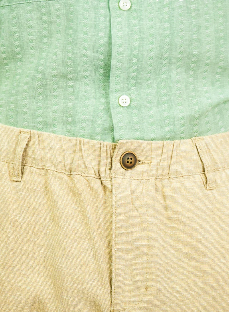 GIORDANO  Men's Slim Taper Linen Cotton Khakis for Men | Best Price UAE