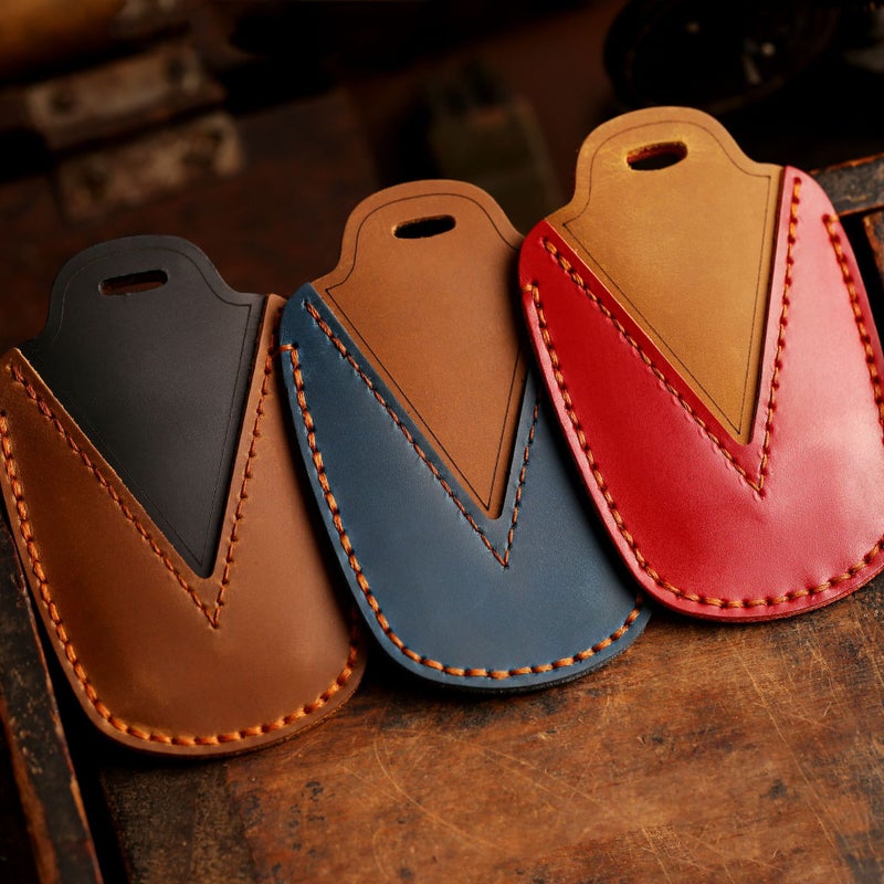 Pure Handmade Key Case For Toyota Key Case Camry Asian Dragon Leather Car Key Case Crazy Horse Leather - Image 4