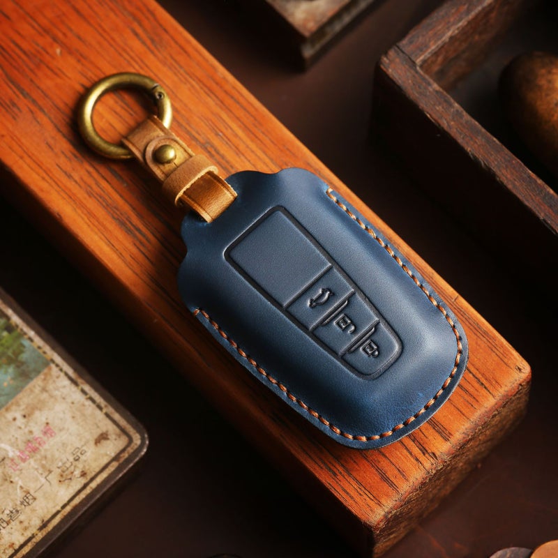 Pure Handmade Key Case For Toyota Key Case Camry Asian Dragon Leather Car Key Case Crazy Horse Leather - Image 3