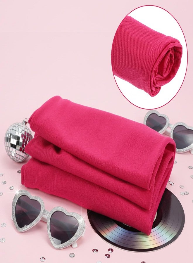 HaiFafafaing 80s 90s Neon Hot Pink Headband, Wide Non-slip Sweat Hairbands,Solid Sports Headbands for Glow Party Retro Print Travel Party Yoga Running Fitness - Image 5