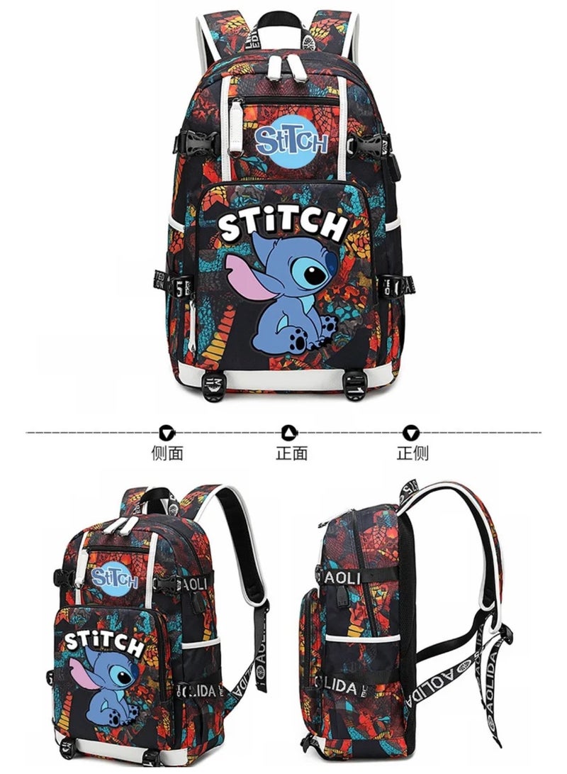 STITCH Cadedon Cartoon Animation Stitch Joint School Bag Trendy Backpack 41*14*28cm - Image 1