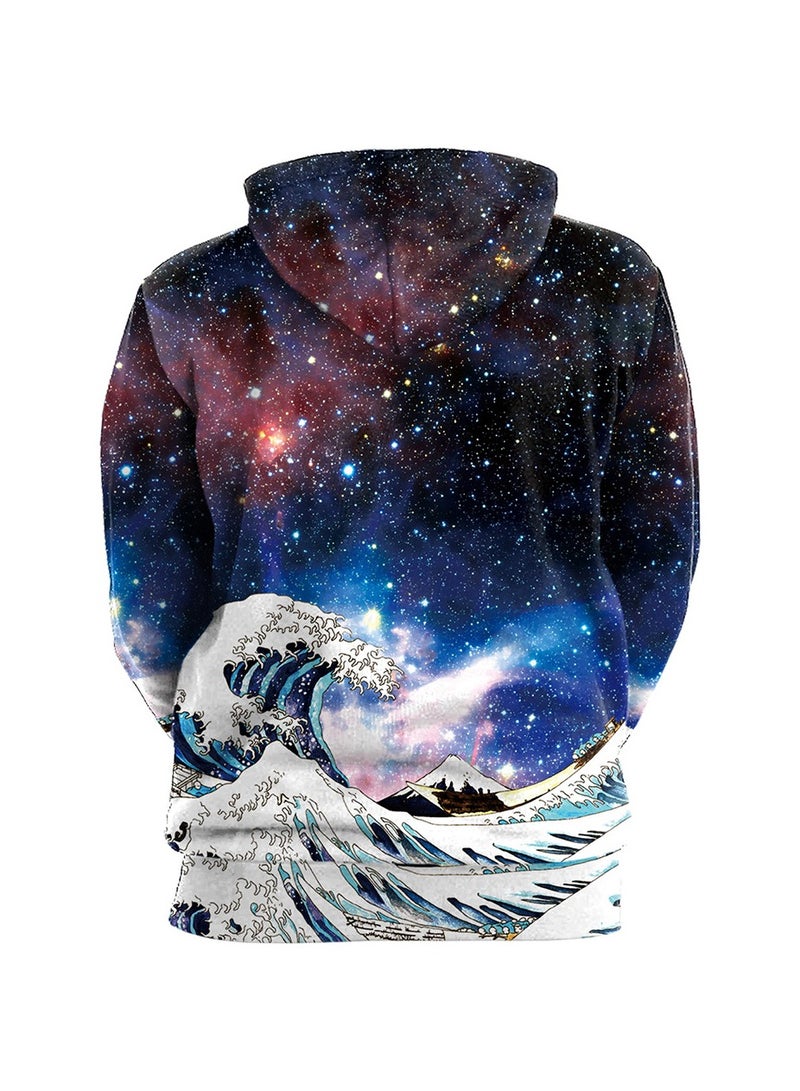 Loquat Loose Hooded 3D Digital Printed Sweater - Image 2