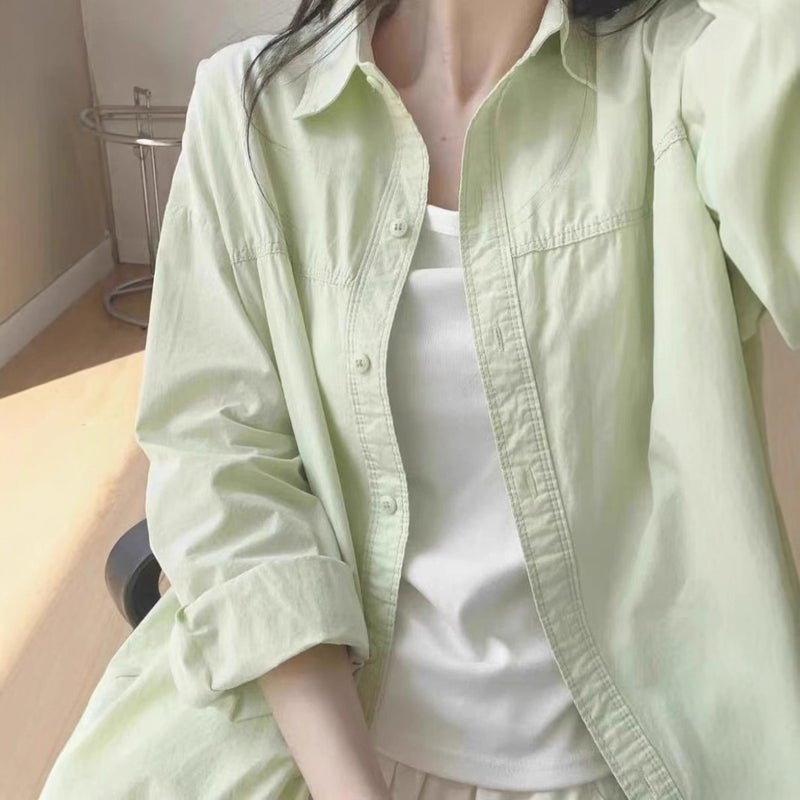 Women's Cotton Shirt Oversized Loose Fit Summer 2025 - Image 2
