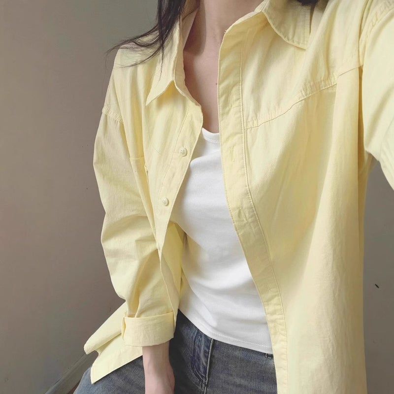 Women's Cotton Shirt Oversized Loose Fit Summer 2025 - Image 1