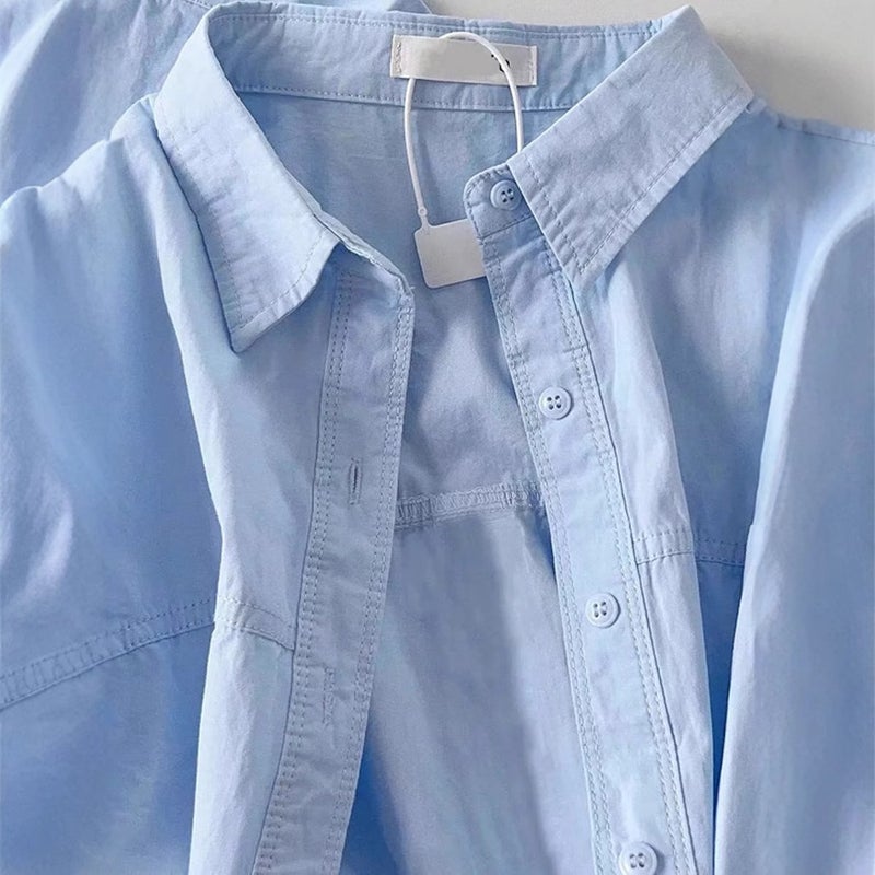 Women's Cotton Shirt Oversized Loose Fit Summer 2025 - Image 3