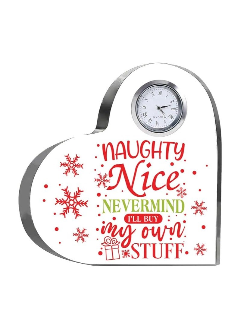 Christmas Heart-Shaped Crystal Clock Gift-Thoughtful Presents Gifts For Your Friends And Family - Image 1