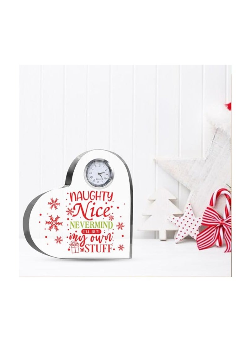Christmas Heart-Shaped Crystal Clock Gift-Thoughtful Presents Gifts For Your Friends And Family - Image 2