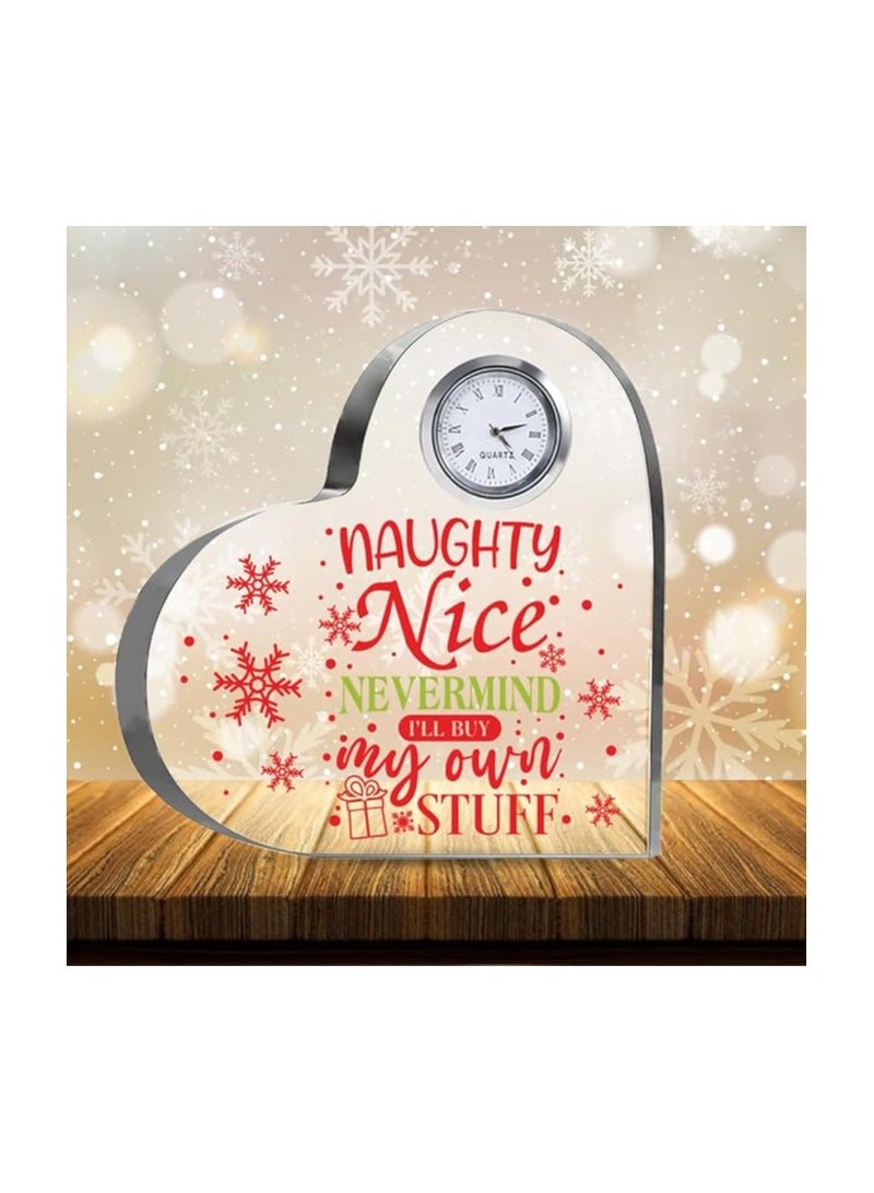Christmas Heart-Shaped Crystal Clock Gift-Thoughtful Presents Gifts For Your Friends And Family - Image 3