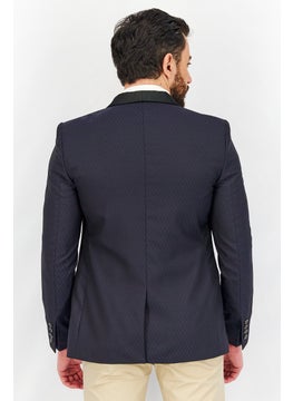 THE KOOPLES Men Regular Fit Textured Formal Blazer, Black  - Image 2