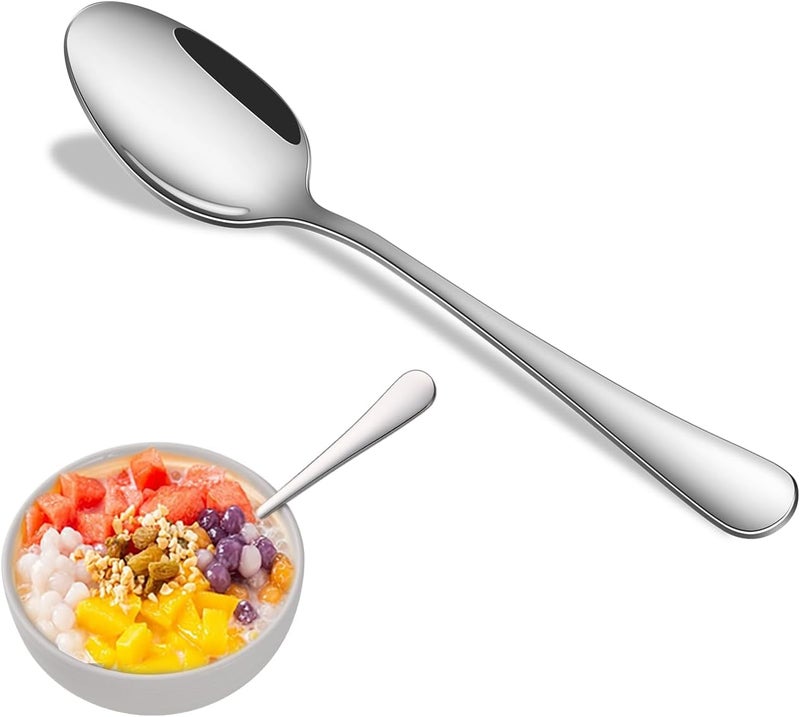 Dehov 8-Piece 6.7 Inches Stainless Steel Tea Spoon,Durable Dishwasher Safe Teaspoons,Silverware Dessert Spoons For Kitchen,Small Spoons For Restaurant,Hotel - Image 1