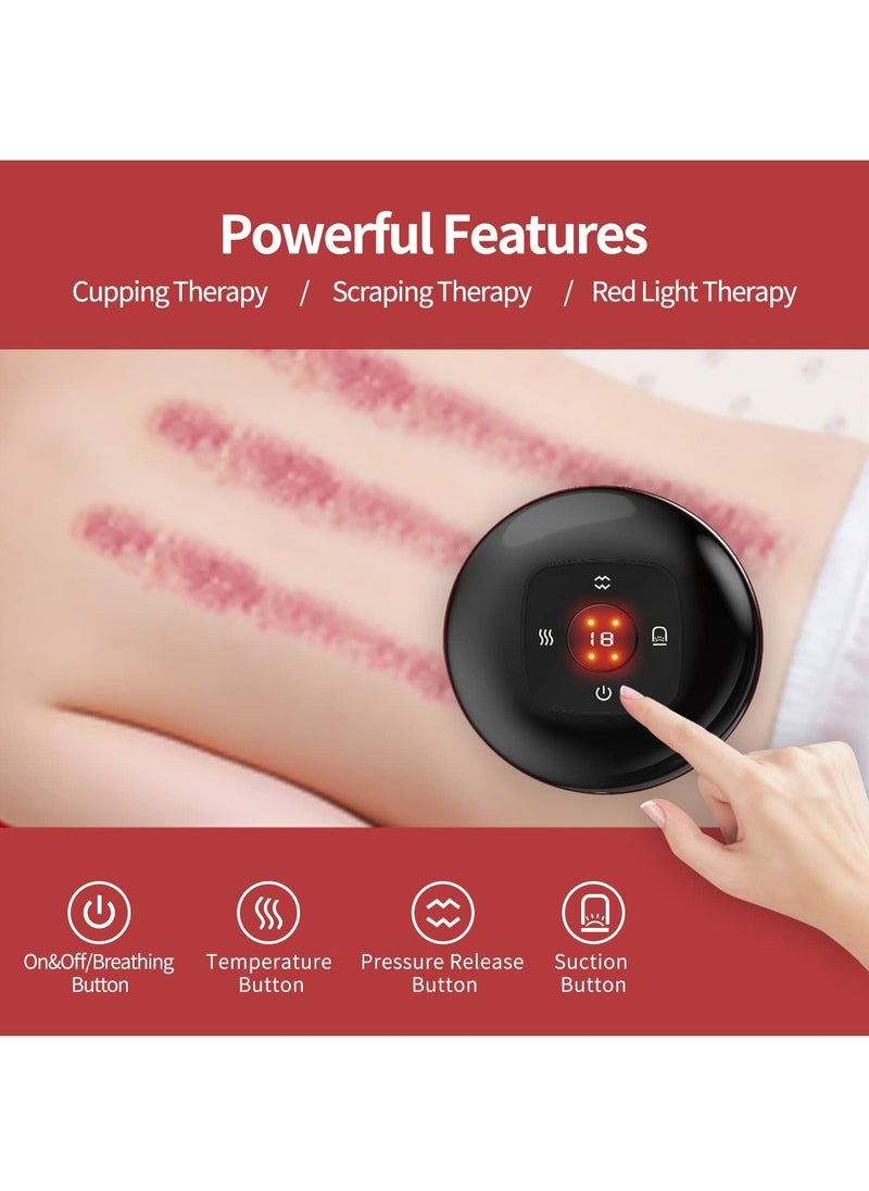 Generic - Electric Cupping Therapy Massager Equipment Tools, Scraping Hot Compression Sucking Function, Suitable for Scraping Back, Arm, Waist and Leg, Whole Body Relaxation - Image 1