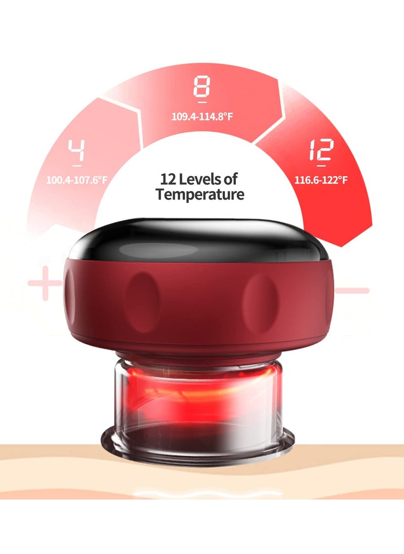 Generic - Electric Cupping Therapy Massager Equipment Tools, Scraping Hot Compression Sucking Function, Suitable for Scraping Back, Arm, Waist and Leg, Whole Body Relaxation - Image 1