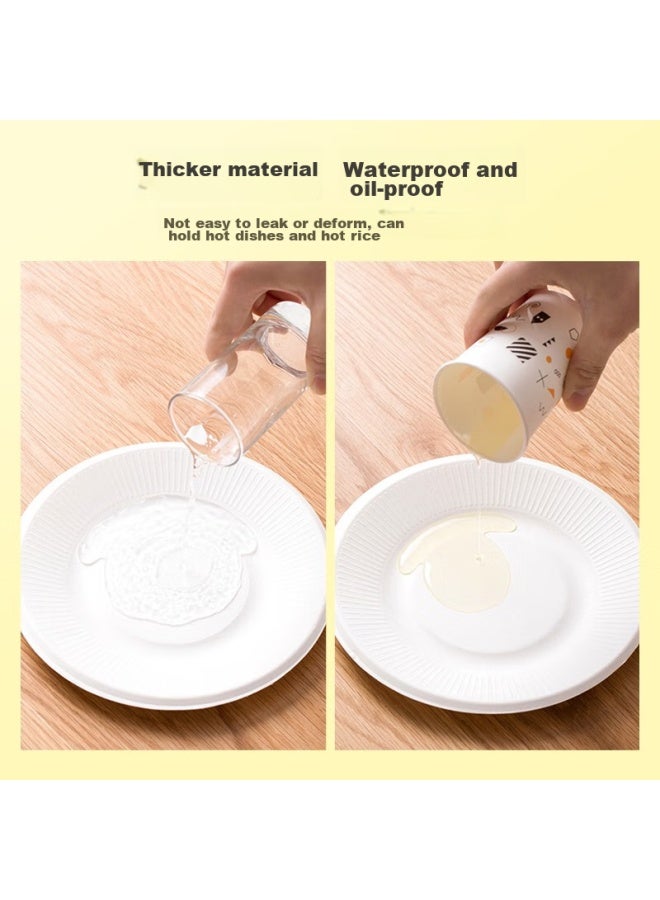 Temeiju Disposable Plates, 10-inch Cake And Fruit Paper Plates, Thickened Biodegradable Dinnerware, Set Of 30, 26cm - Image 2